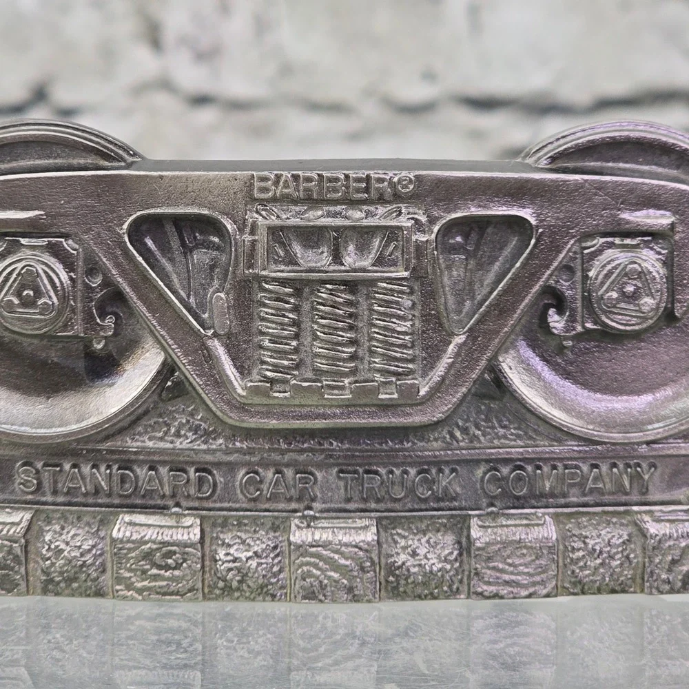 Standard Car Truck Co Barber Railroad Truck 3D Belt Buckle Silver USA Limited Ed